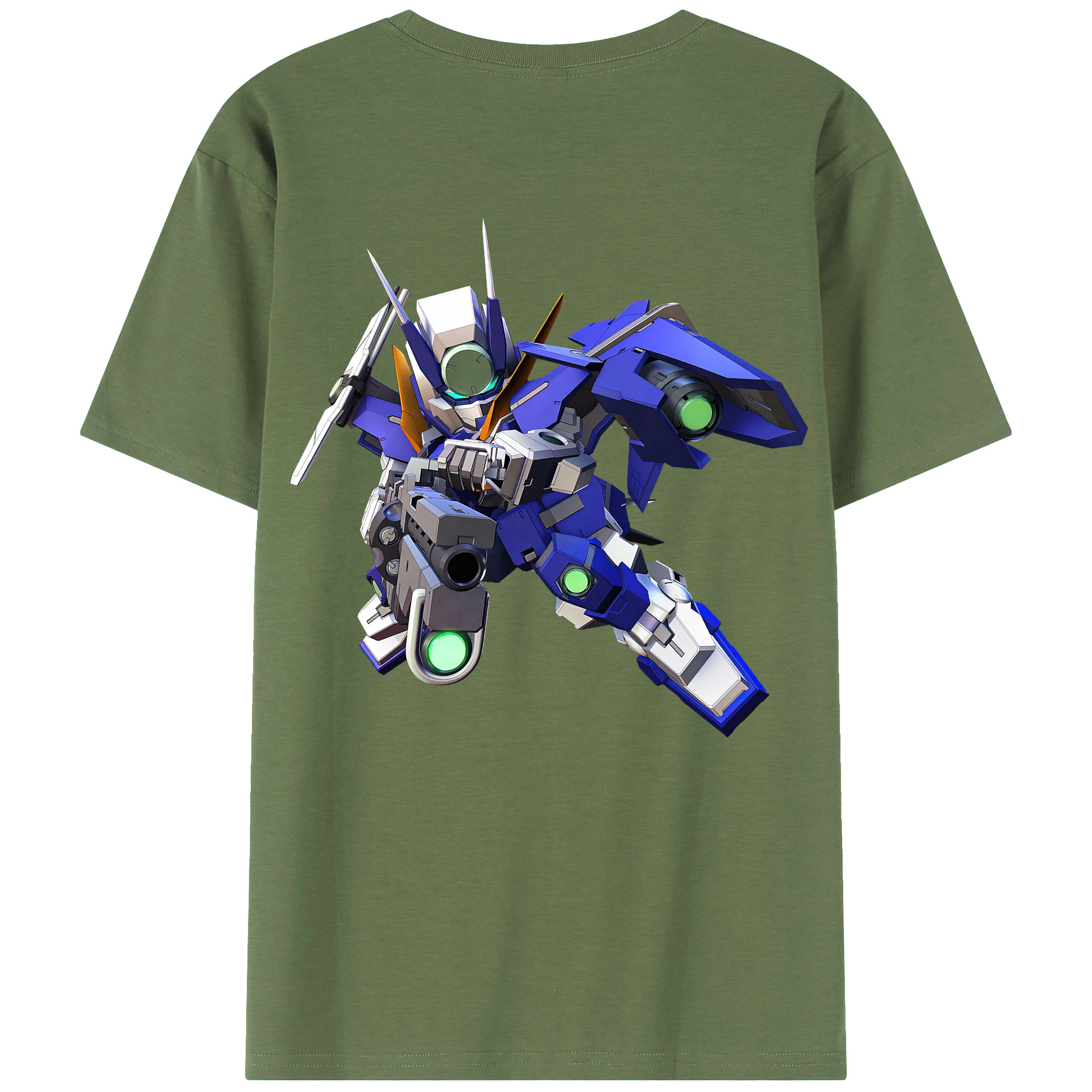 （画像用） 機動戦士ガンダム Mobile Suit Gundam 綿100％ メンズ半袖Tシャツ（バックプリント） 通気性